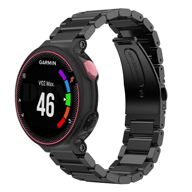 Garmin Forerunner 735 XT/Forerunner 235 Armband aus Stahl Schwarz - Armband in luxuriösem oder schlichtem Design