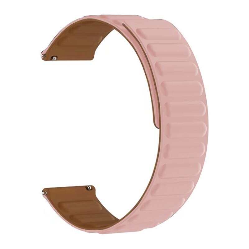 Universal 20mm Magnetische Armband aus Silikon rosa - Silikonarmband mit Magnetverschluss