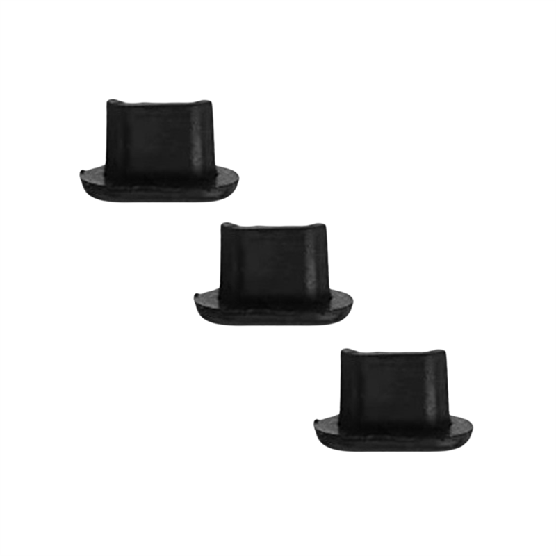 3 Stück Dust Plug Silikon iPhone/AirPods Lightning schwarz
