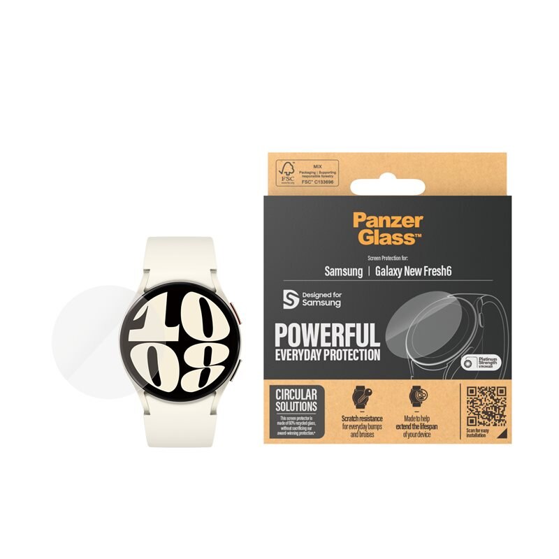 PanzerGlass Samsung Galaxy Watch 4 44mm Screen Protector Ultra Wide Fit - Displayschutz aus gehärtetem Glas