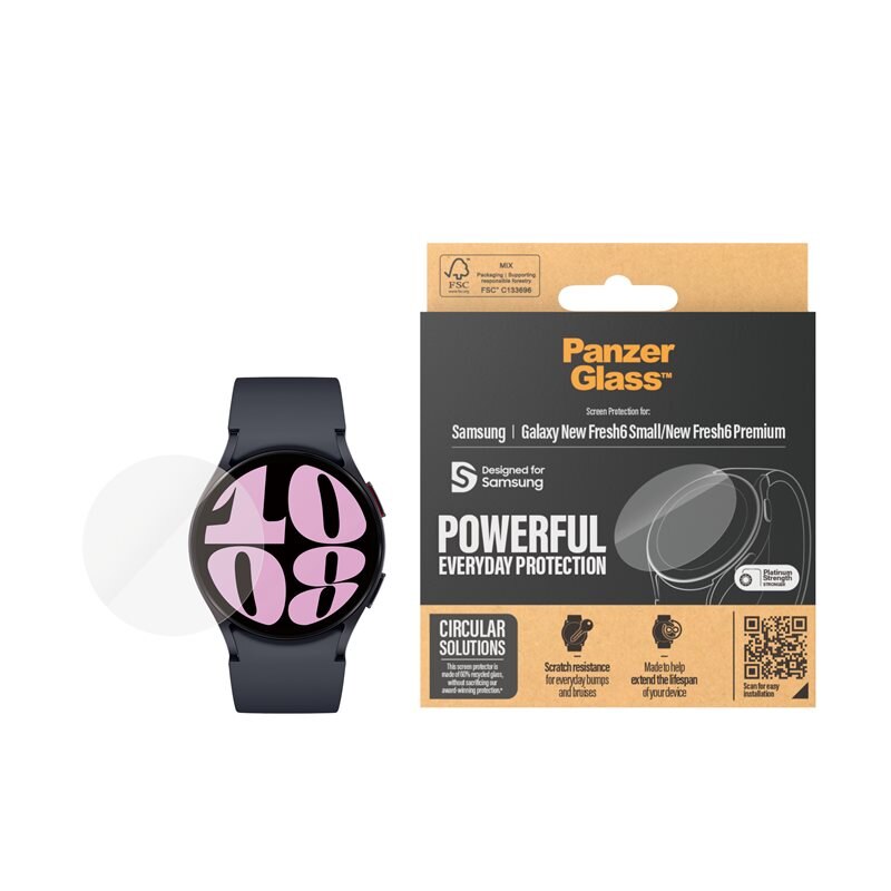 PanzerGlass Samsung Galaxy Watch 6 40mm Screen Protector Ultra Wide Fit - Displayschutz aus gehärtetem Glas