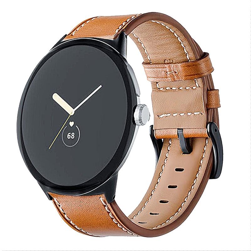 Google Pixel Watch Lederarmband Cognac - Schönes Lederarmband