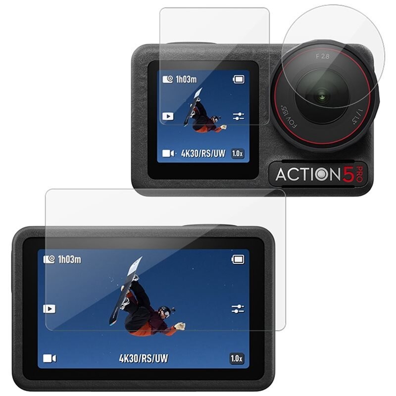 Imak Vollabdeckendes Panzerglas DJI Osmo Action 5 Pro Black - Displayschutz aus gehärtetem Glas