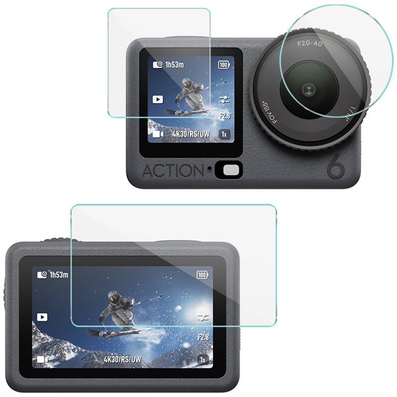 Imak Vollabdeckendes Panzerglas DJI Osmo Action 6 - Displayschutz aus gehärtetem Glas