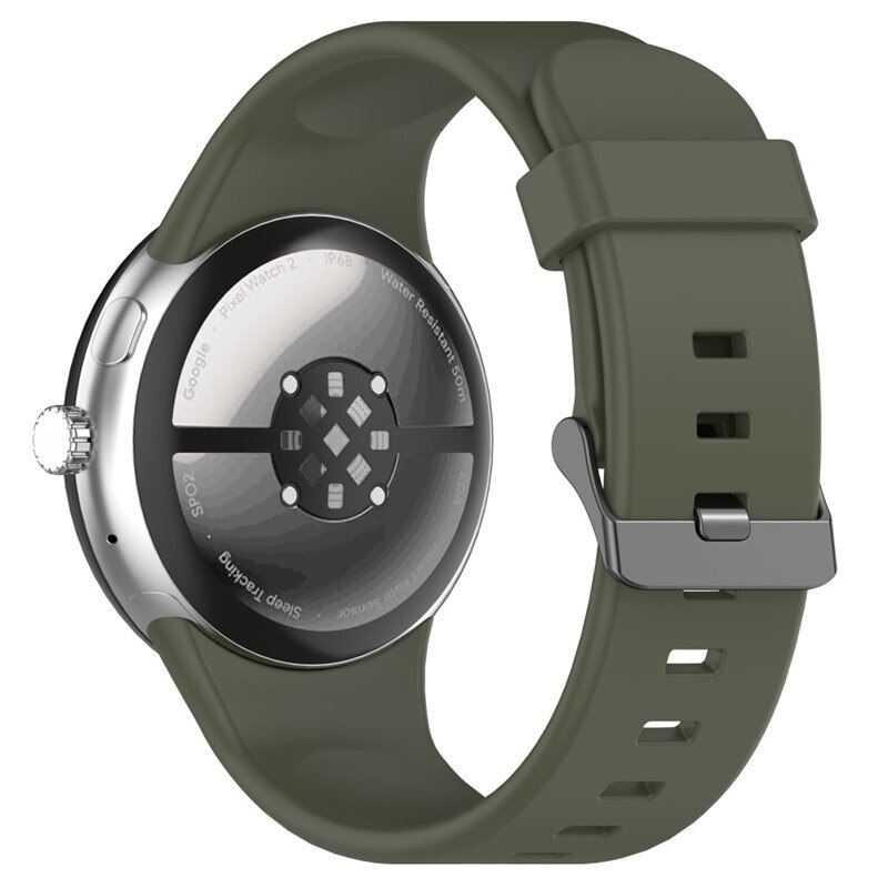 Google Pixel Watch 3 45mm Armband aus Silikon Grün - Sportliches Armband - Perfekt fürs Training - Sportarmband