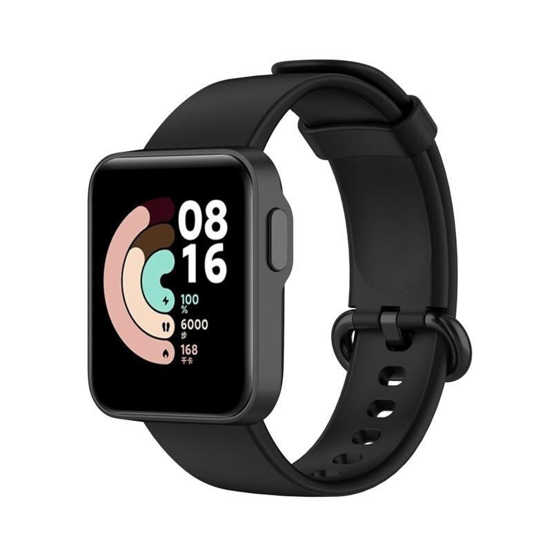 Xiaomi Mi Watch Lite Armband aus Silikon Schwarz - Sportliches Armband - Perfekt fürs Training - Sportarmband