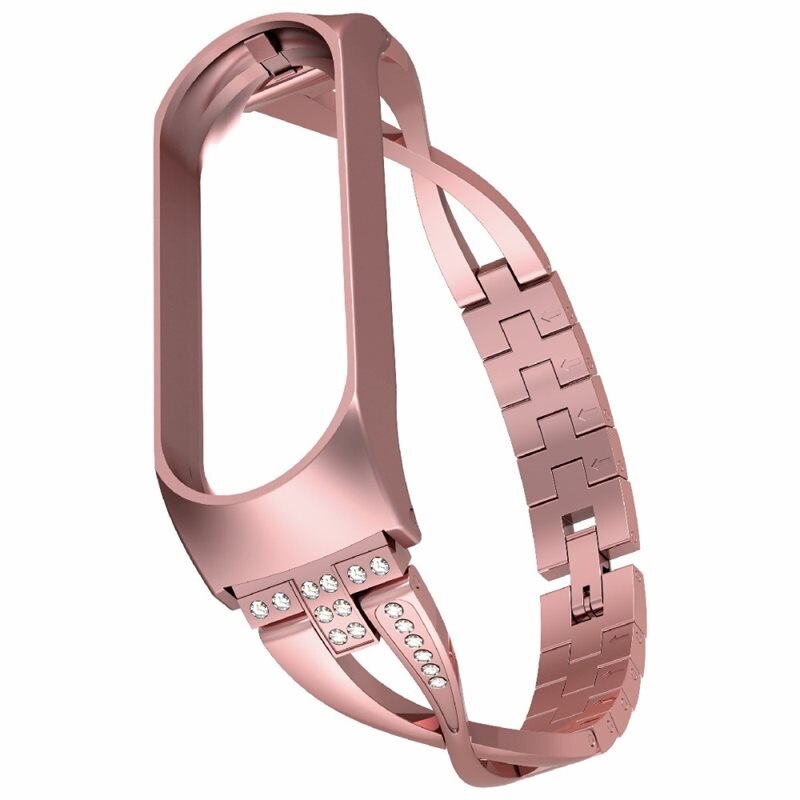 Xiaomi Mi Band 5/6 Crystal Bracelet rosagold - Luxuriöses Armband mit elegantem Design - Damen