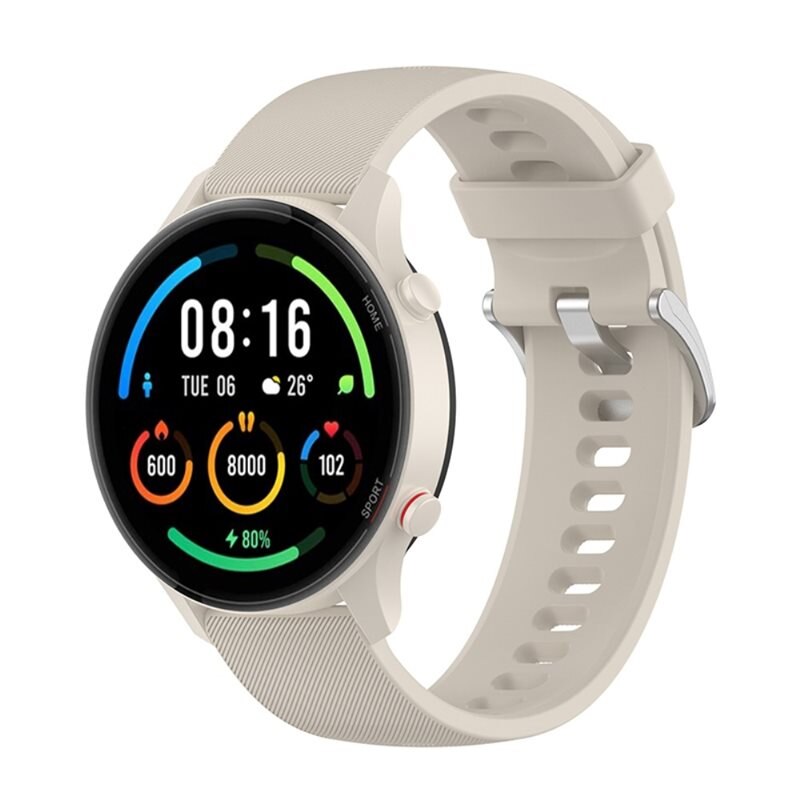 Xiaomi Mi Watch Armband aus Silikon Beige - Sportliches Armband - Perfekt fürs Training - Sportarmband