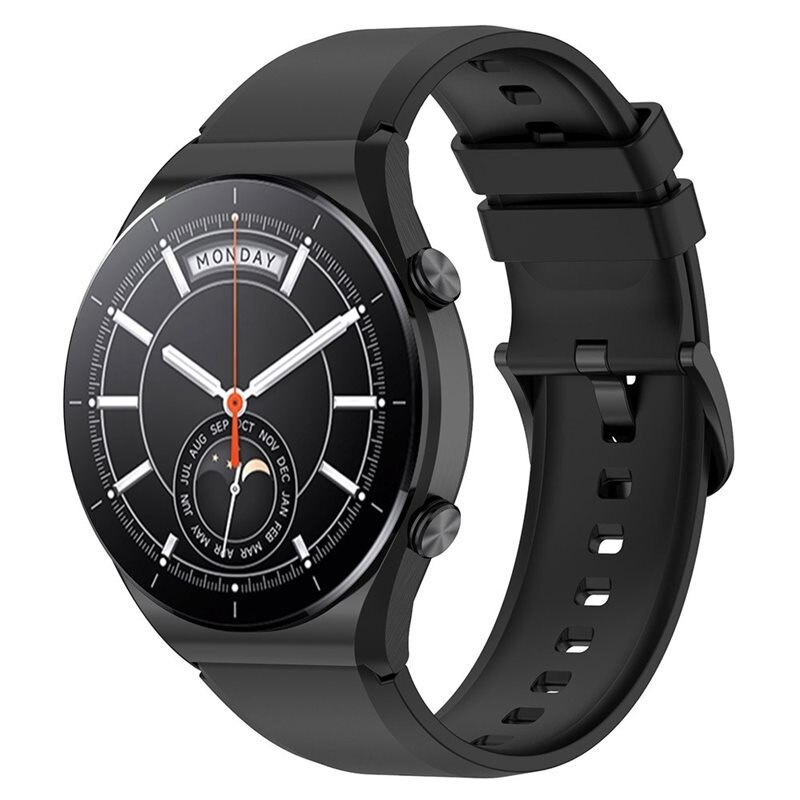 Xiaomi Watch S1/Watch S1 Active Armband aus Silikon Schwarz - Sportliches Armband - Perfekt fürs Training - Sportarmband