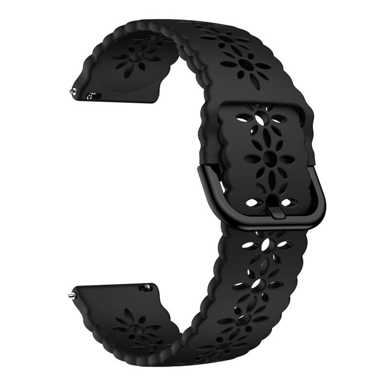 Samsung Galaxy Watch 5 Pro 45mm Blossom Armband aus Silikon schwarz - Schönes Armband