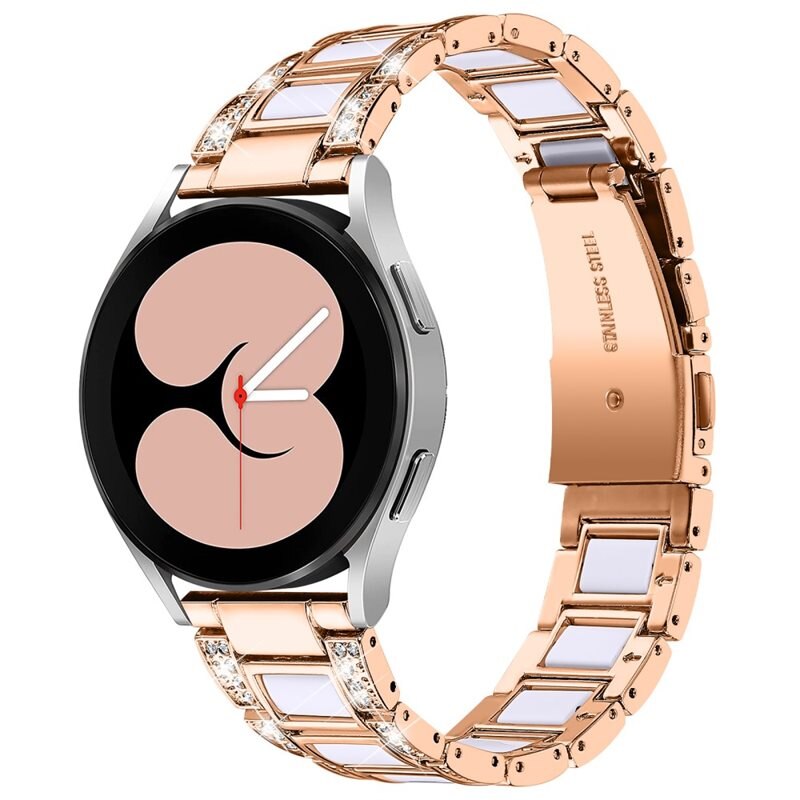 Diamond Bracelet Samsung Galaxy Watch 5 40mm Rosegold Snow - Armband mit diamantähnlichen Steinen - Damenarmband