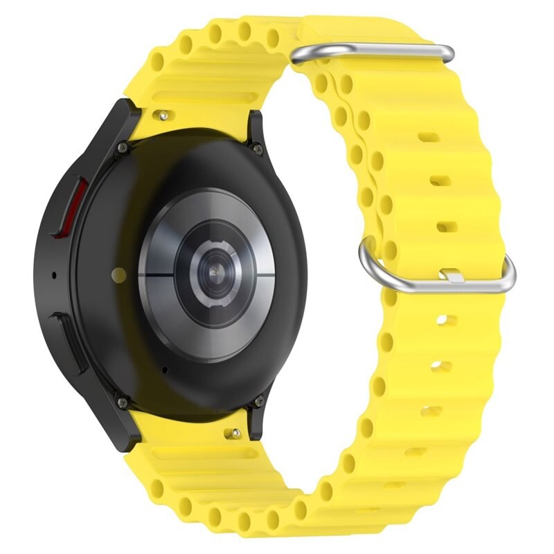 Samsung Galaxy Watch 6 44mm Full Fit Resistant Armband aus Silikon, gelb