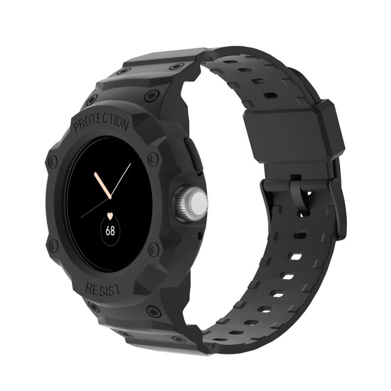 Google Pixel Watch 2 Adventure Hülle + Armband schwarz - Armband mit integrierter Hülle