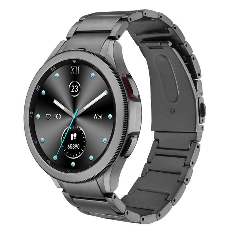Samsung Galaxy Watch 6 Classic 47mm Full Fit Armband aus Titan, grau - Titan Armband - Luxuriöses Armband
