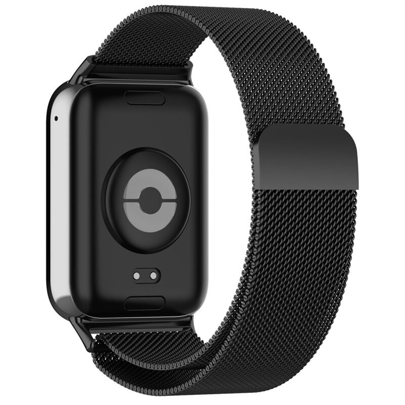 Xiaomi Smart Band 8 Pro Milanaise-Armband Schwarz - Luxuriöses Armband mit magnetischem Verschluss - Edelstahl