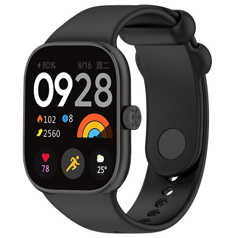 Xiaomi Redmi Watch 4 Armband aus Silikon Schwarz - Sportliches Armband - Perfekt fürs Training - Sportarmband