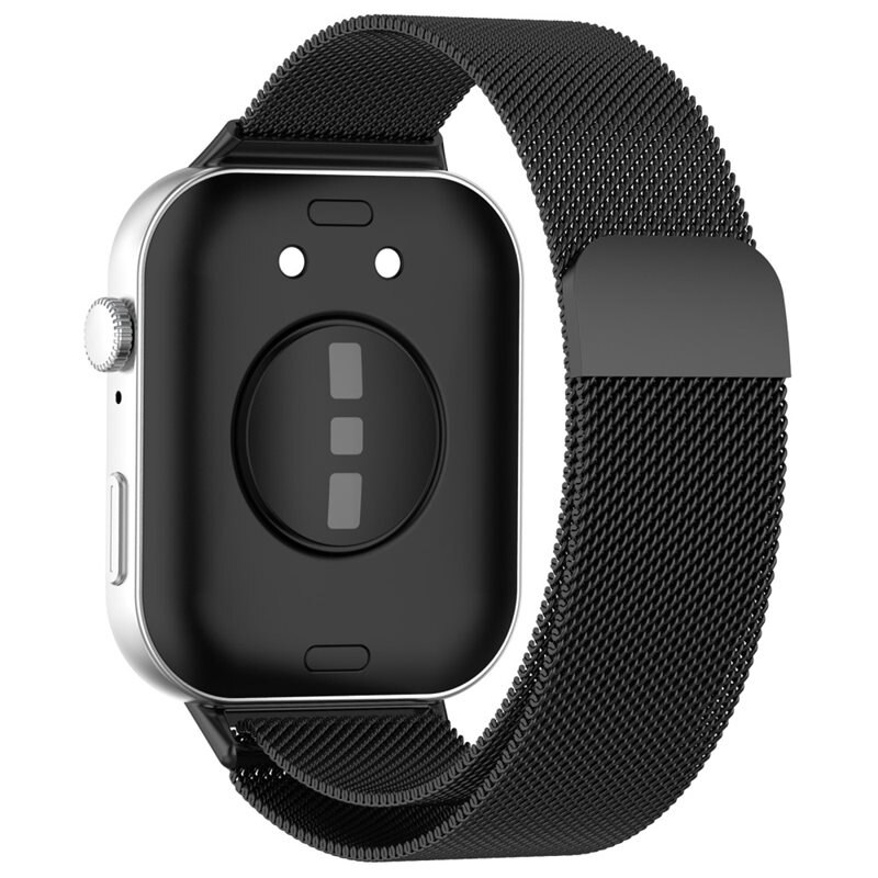 Huawei Watch Fit 4 Pro Milanaise-Armband Schwarz - Luxuriöses Armband mit magnetischem Verschluss - Edelstahl