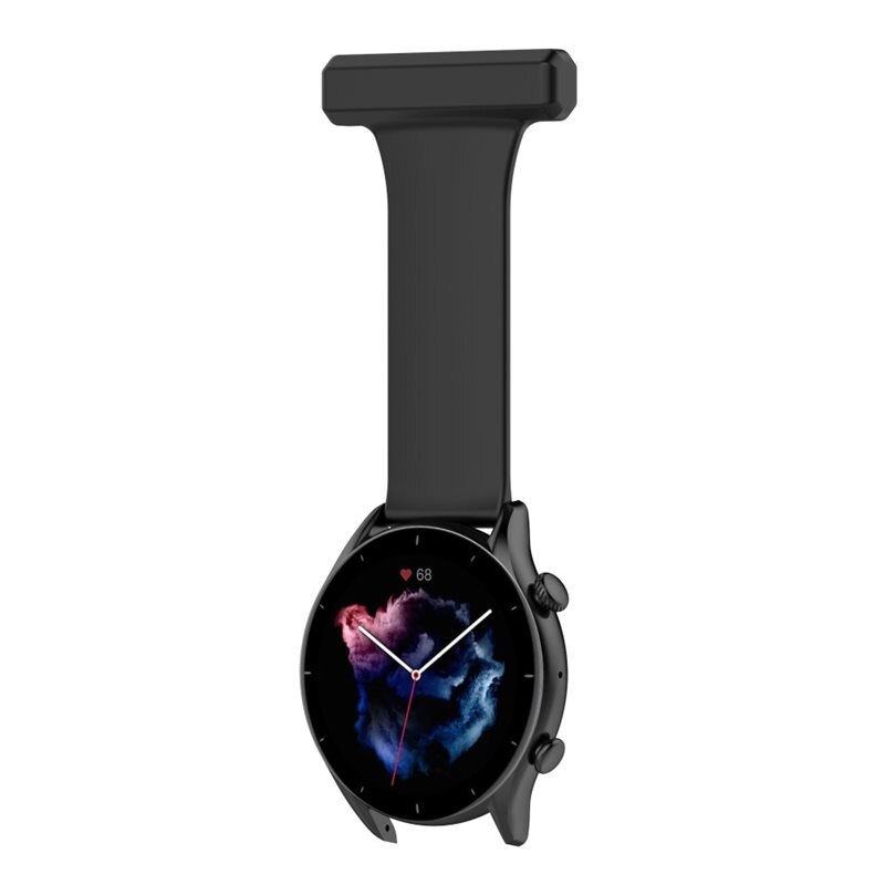 Universal 22mm Gurt für Schwesternuhr aus Silikon schwarz - Alternative zum Band - Alternative zum Armband