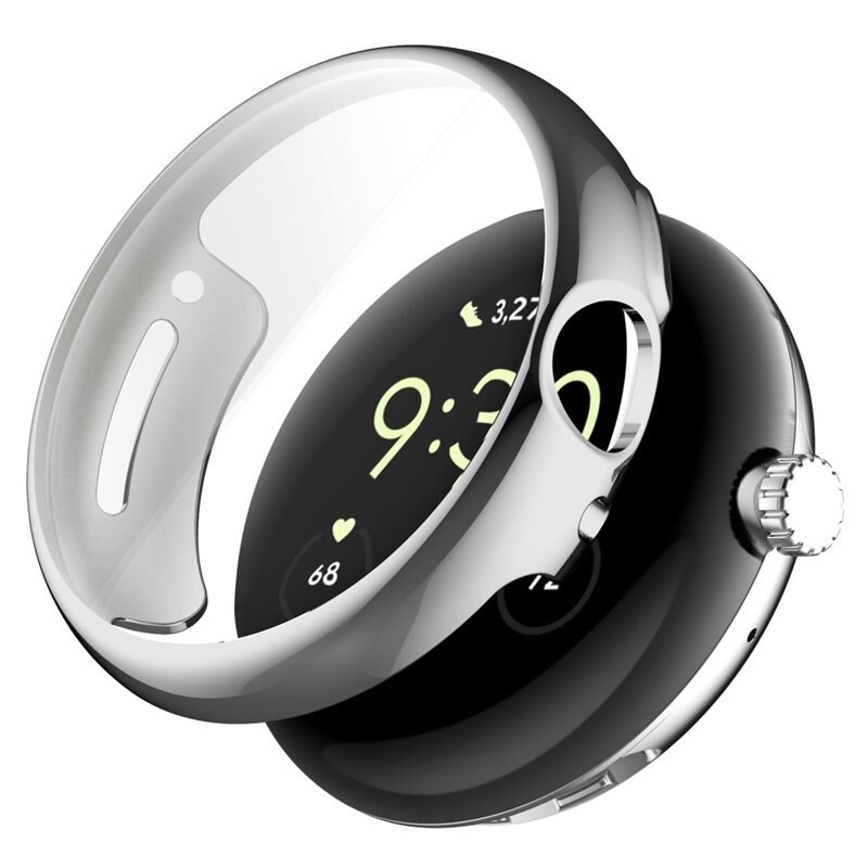 Full Protection Case Google Pixel Watch Silber - Umfassende Hülle für Ihre Smartwatch - 360