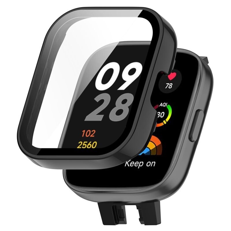 Full Cover Case Xiaomi Redmi Watch 3 Schwarz - Schütze deine Uhr vor Verschleiß und Schäden