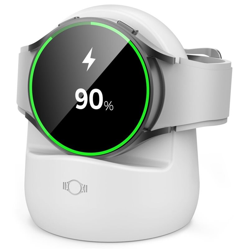 Ahastyle Samsung Galaxy Watch 3/4 Ladestand Weiß - Schicker Ständer für deine Smartwatch