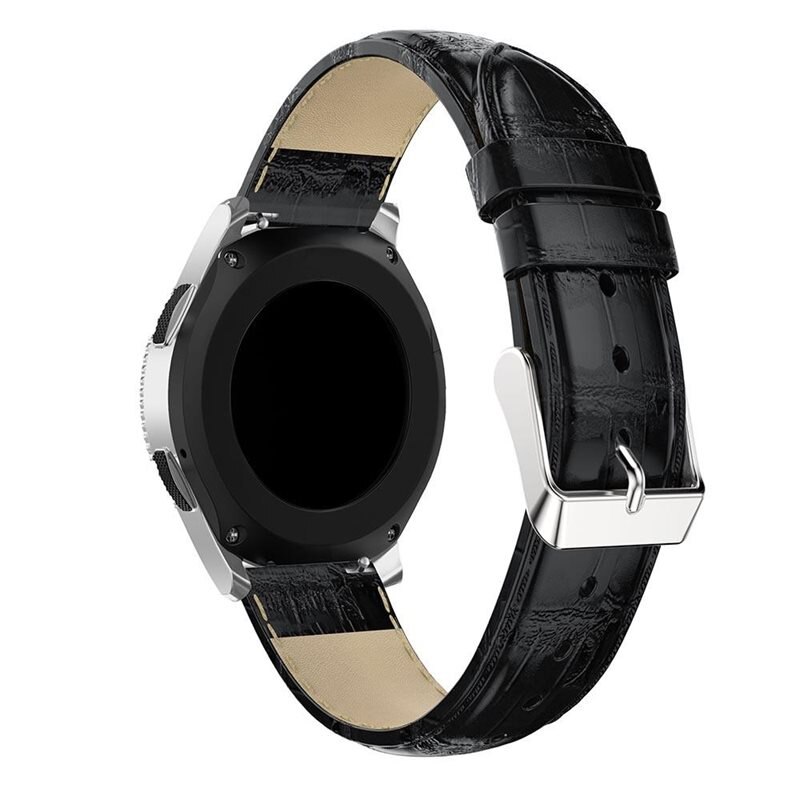 Huawei Watch GT 4 46mm Lederarmband Krokodil schwarz - Schönes Lederarmband