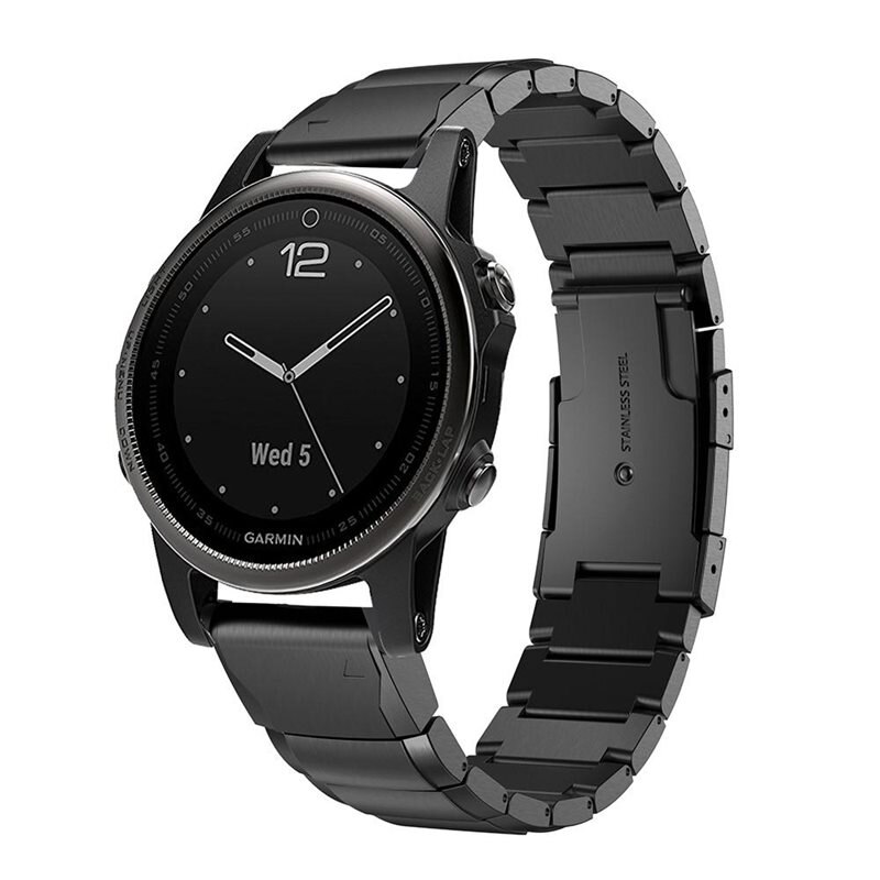 Garmin Fenix 7S Pro Gliederarmband schwarz - Schönes Metallarmband