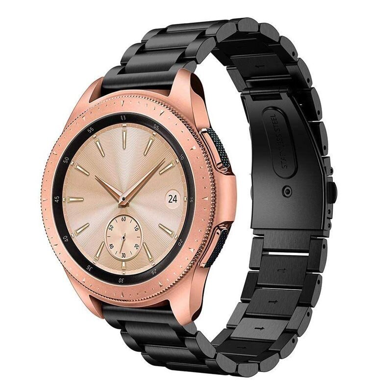 Samsung Galaxy Watch 42mm Armband aus Stahl Schwarz - Armband in luxuriösem oder schlichtem Design