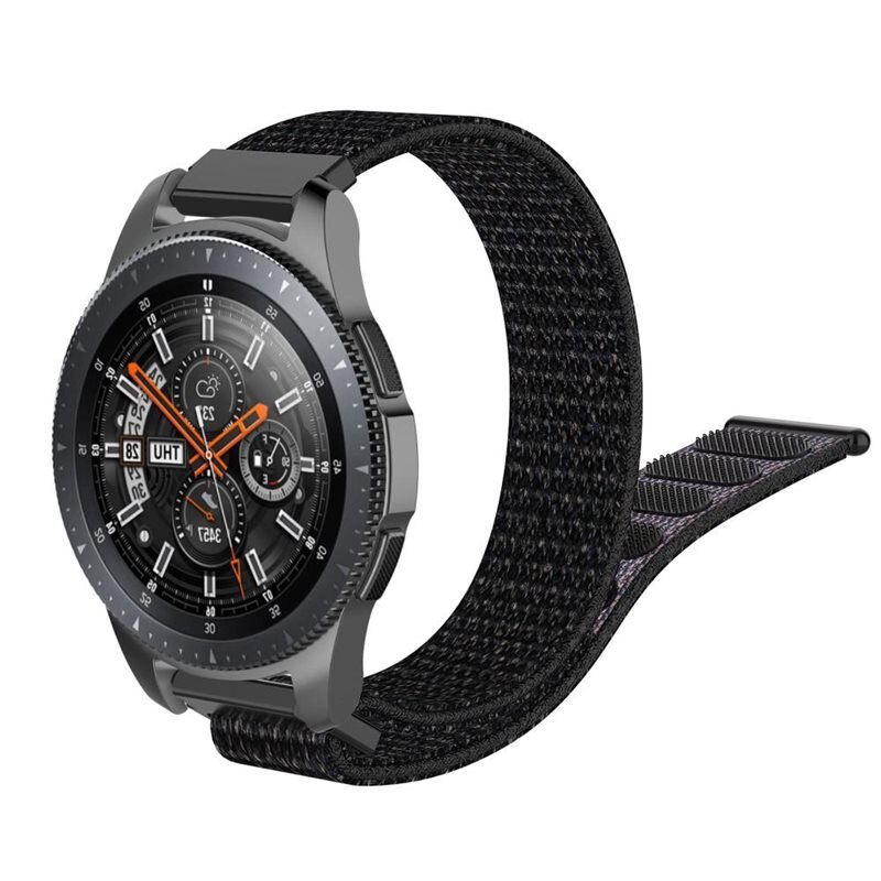 Samsung Galaxy Watch 5 44mm Nylon-Armband Schwarz - Armband aus angenehmem und atmungsaktivem Nylon