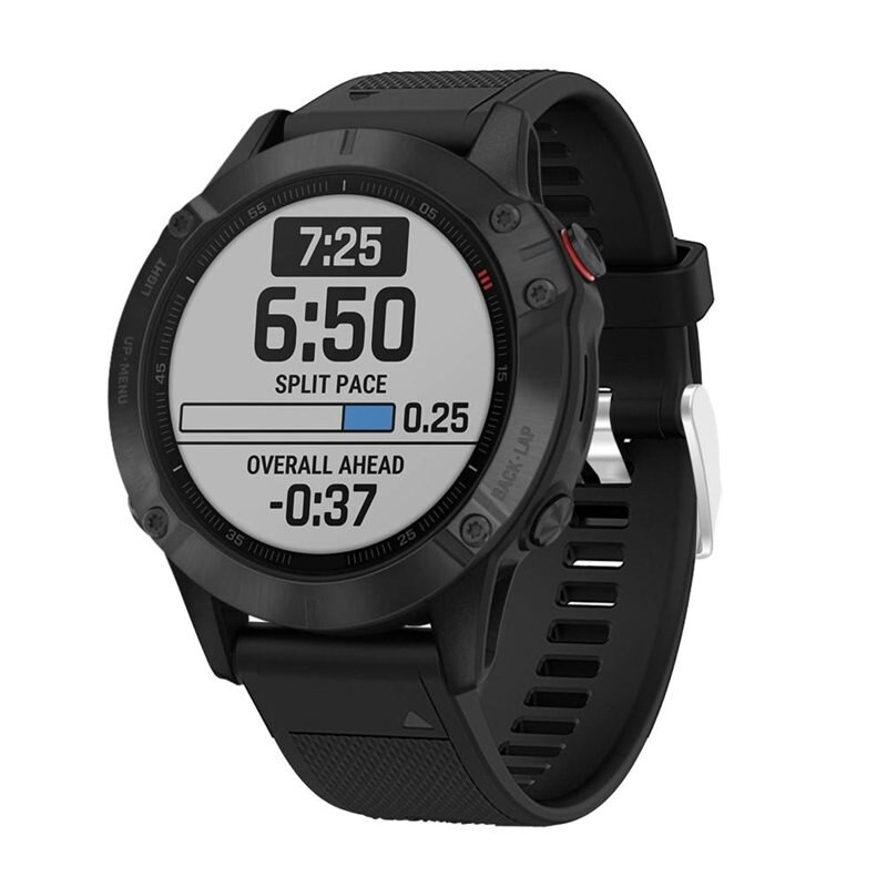 Garmin Epix Pro 47mm Gen 2 Armband aus Silikon Schwarz - Sportliches Armband - Perfekt fürs Training - Sportarmband
