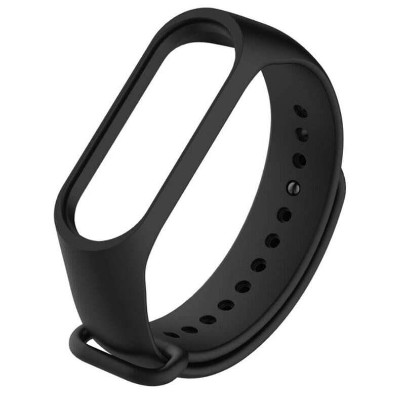 Xiaomi Mi Band 3/4 Armband aus Silikon, schwarz - Sportliches Armband - Perfekt fürs Training - Sportarmband