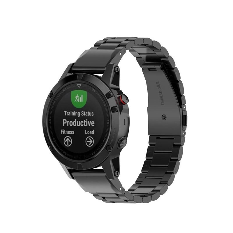 Garmin Fenix 7 Armband aus Stahl Schwarz - Armband in luxuriösem oder schlichtem Design