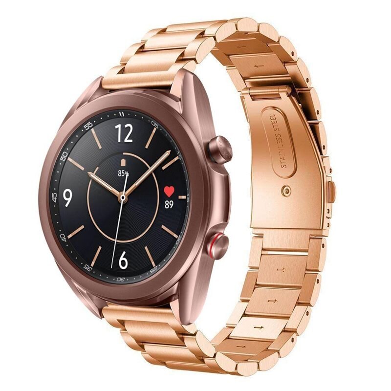Samsung Galaxy Watch 3 41mm Armband aus Stahl Roségold - Armband in luxuriösem oder schlichtem Design