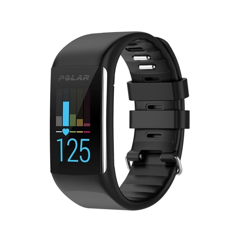 Polar A360/A370 Armband aus Silikon, schwarz - Sportliches Armband - Perfekt fürs Training - Sportarmband