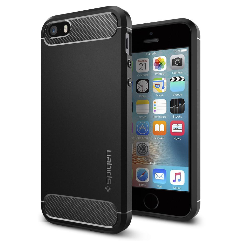 Rugged Armor Case iPhone 5/5S/SE Black