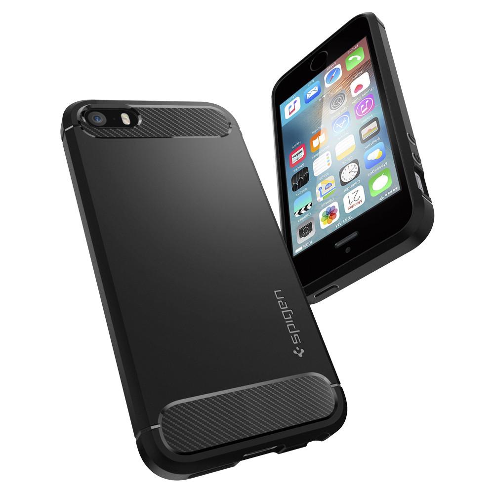 Rugged Armor Case iPhone 5/5S/SE Black