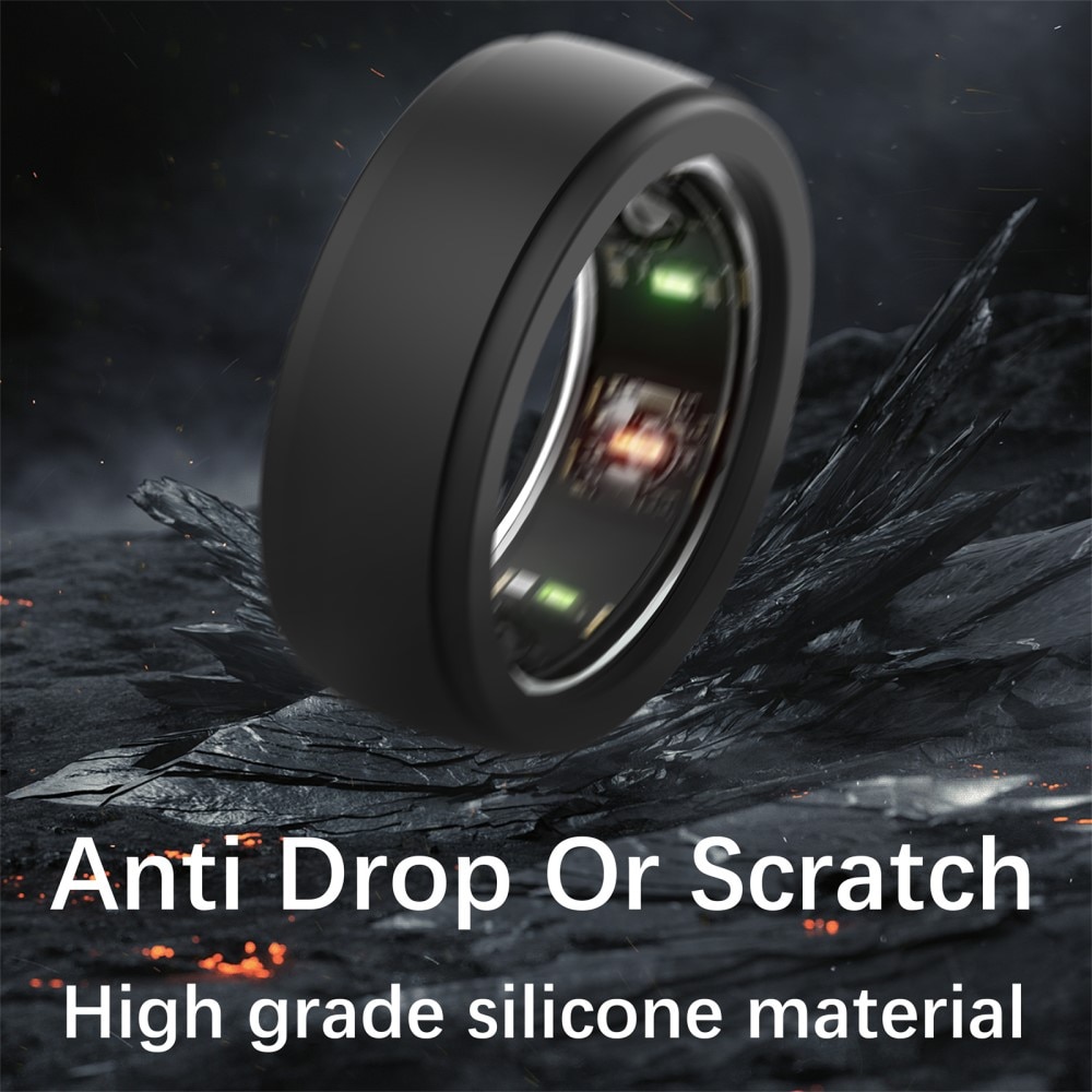 Samsung Galaxy Ring Silikonhülle Größe 6-9, schwarz