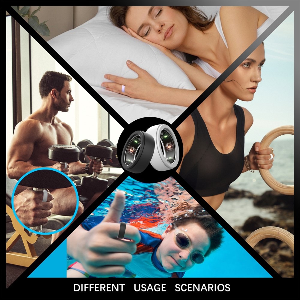 Samsung Galaxy Ring Silikonhülle Größe 6-9, schwarz