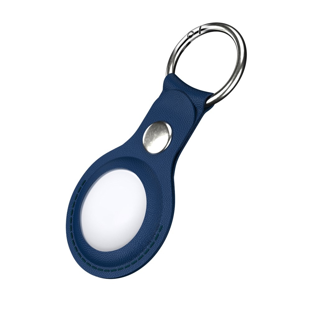 Apple AirTag Schlüsselanhänger/Hülle Leder blau