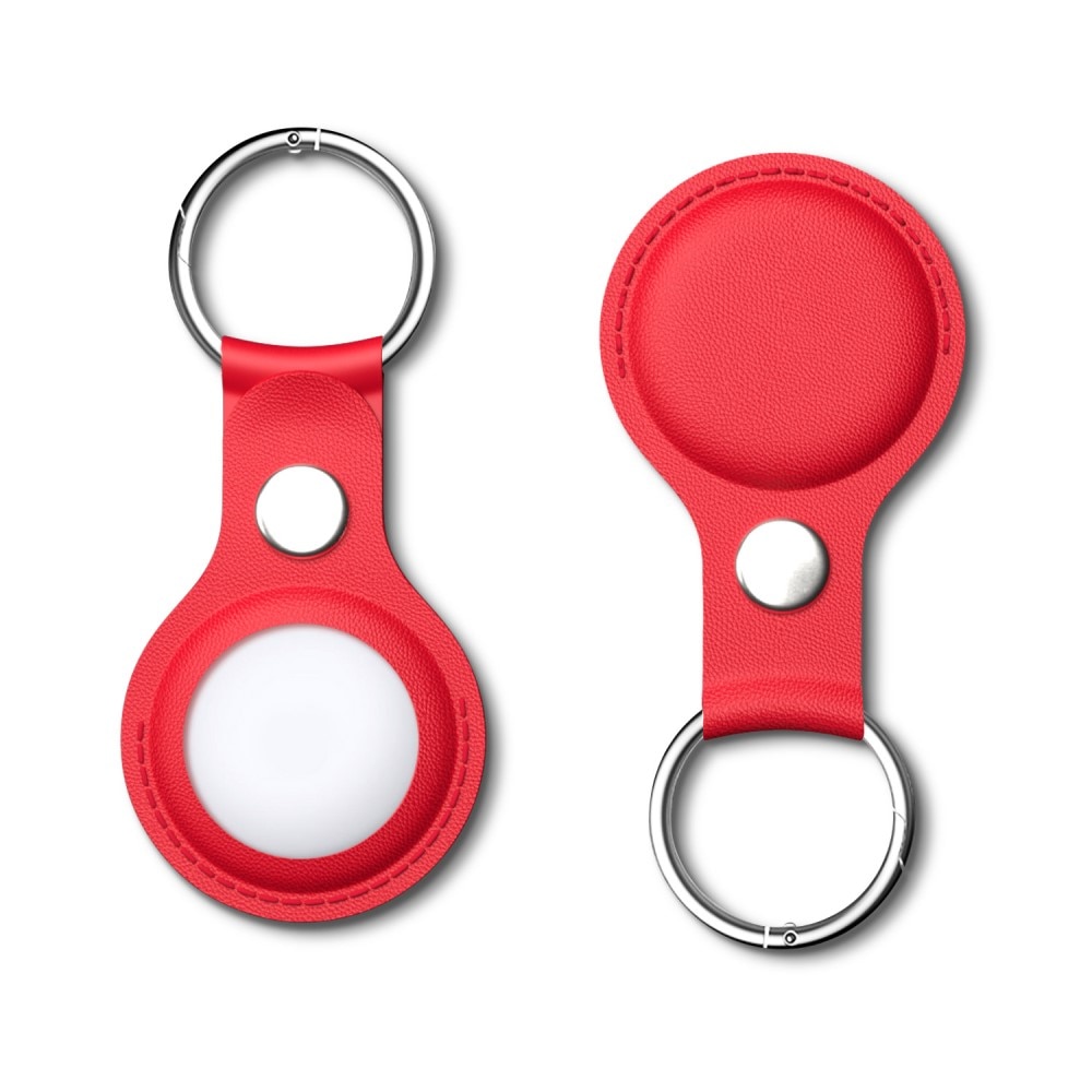 Apple AirTag Schlüsselanhänger/Hülle Leder rot
