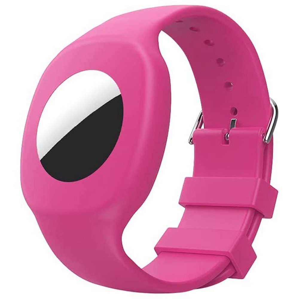 Apple AirTag Silikonarmband für Kinder Rosa