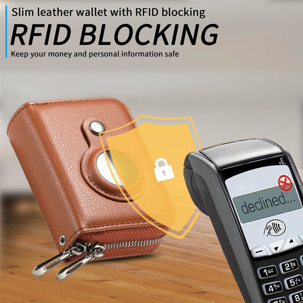 AirTag-Geldbörse mit RFID-Schutz, braun