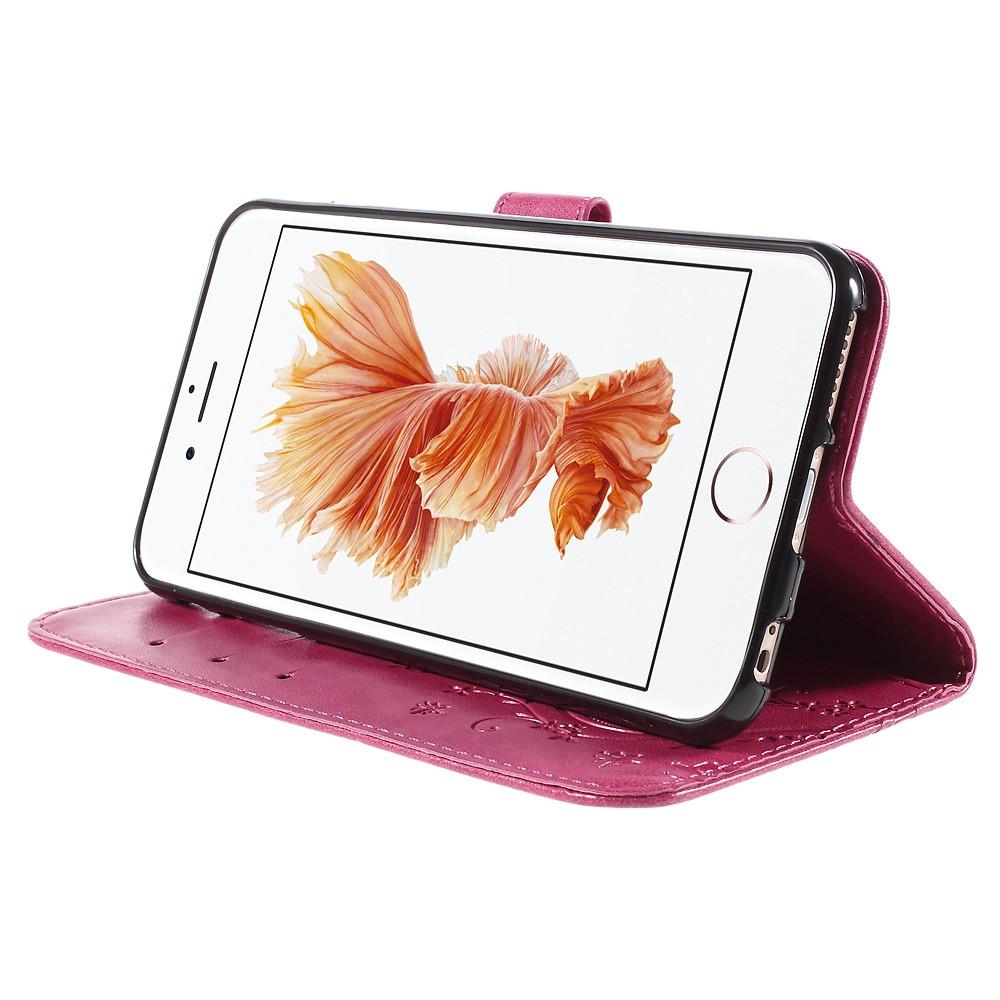 iPhone 6/6S Handytasche Schmetterling Rosa