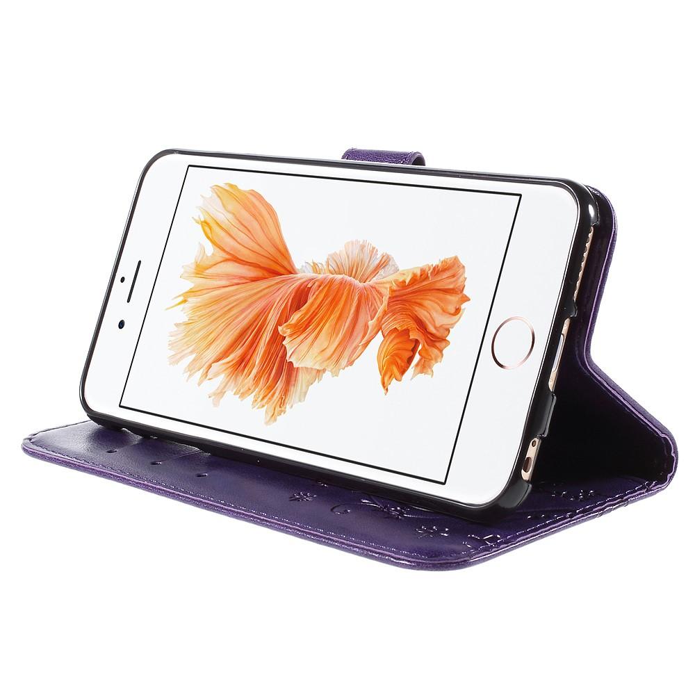 iPhone 6/6S Handytasche Schmetterling Lila