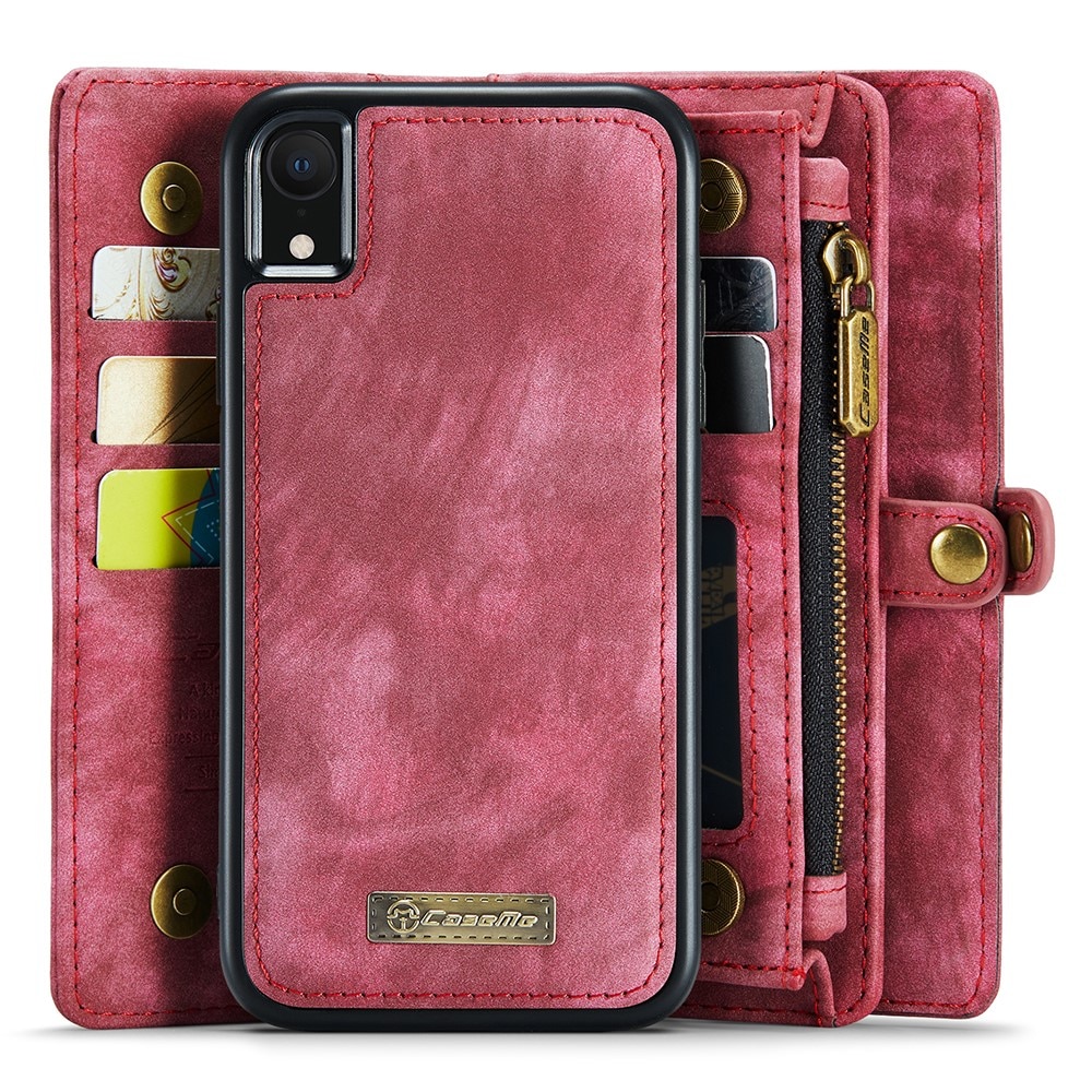 Multi-slot Portemonnaie-Hülle iPhone Xr Rot