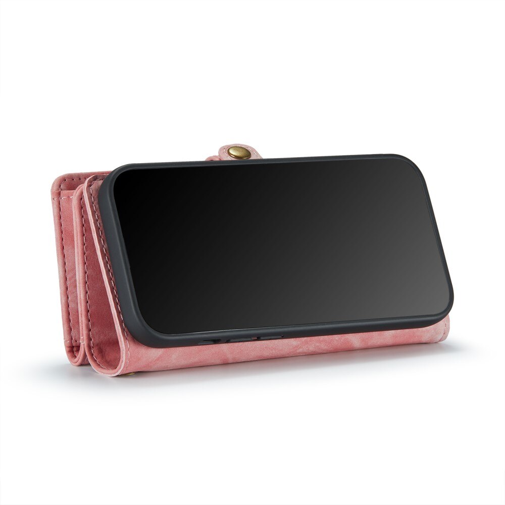 Multi-slot Portemonnaie-Hülle iPhone Xr Rosa
