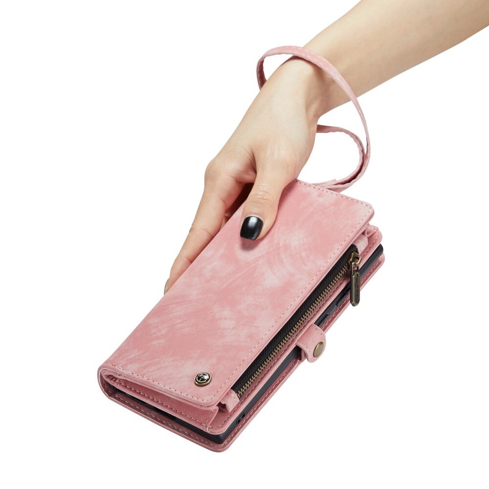 Multi-slot Portemonnaie-Hülle iPhone Xr Rosa
