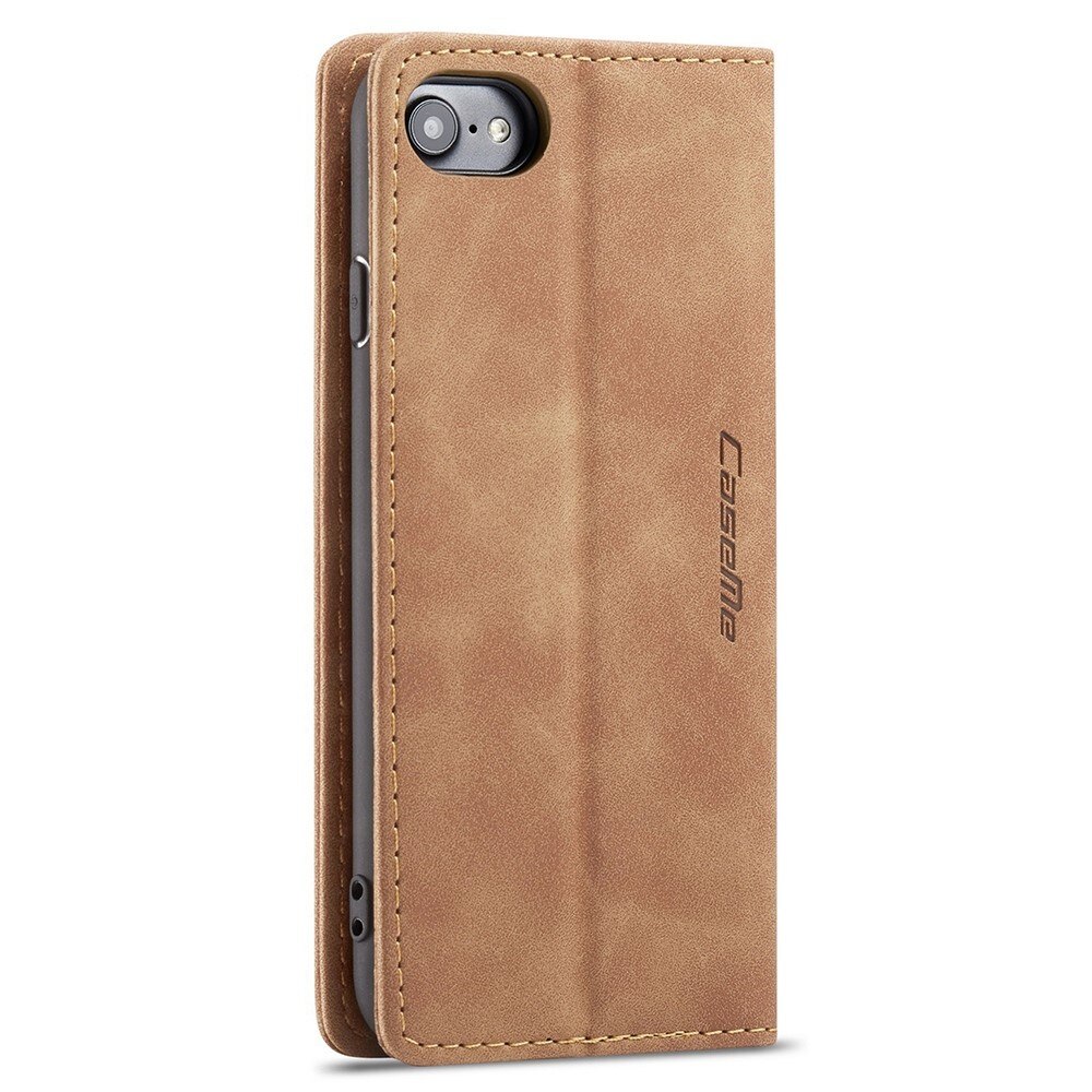 Slim Portemonnaie-Hülle iPhone 8 cognac