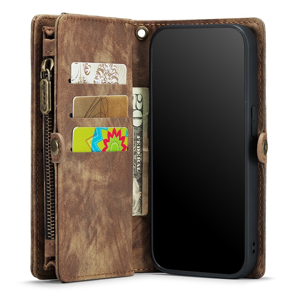Multi-slot Portemonnaie-Hülle iPhone 11 Pro Max Braun