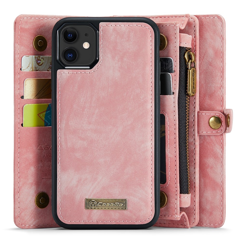 Multi-slot Portemonnaie-Hülle iPhone 11 rosa